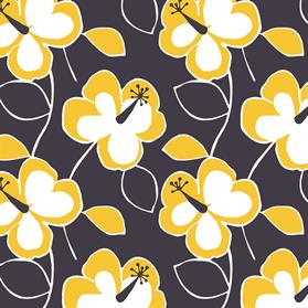 black and yellow flower power wallpaper