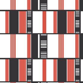 Red and black grid lock geometric wallpaper